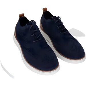 Akademiks Men's Olney Wingtip Knit Oxford Shoes Navy 12 M